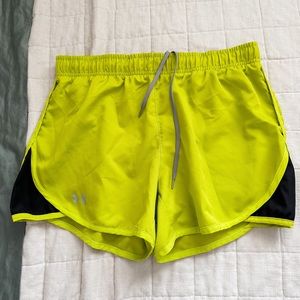 under armour lime green athletic shorts